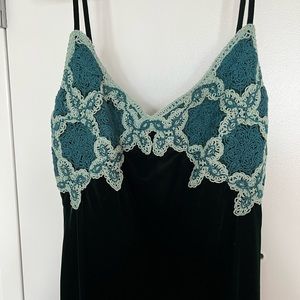 Long emerald green maxi from Zara